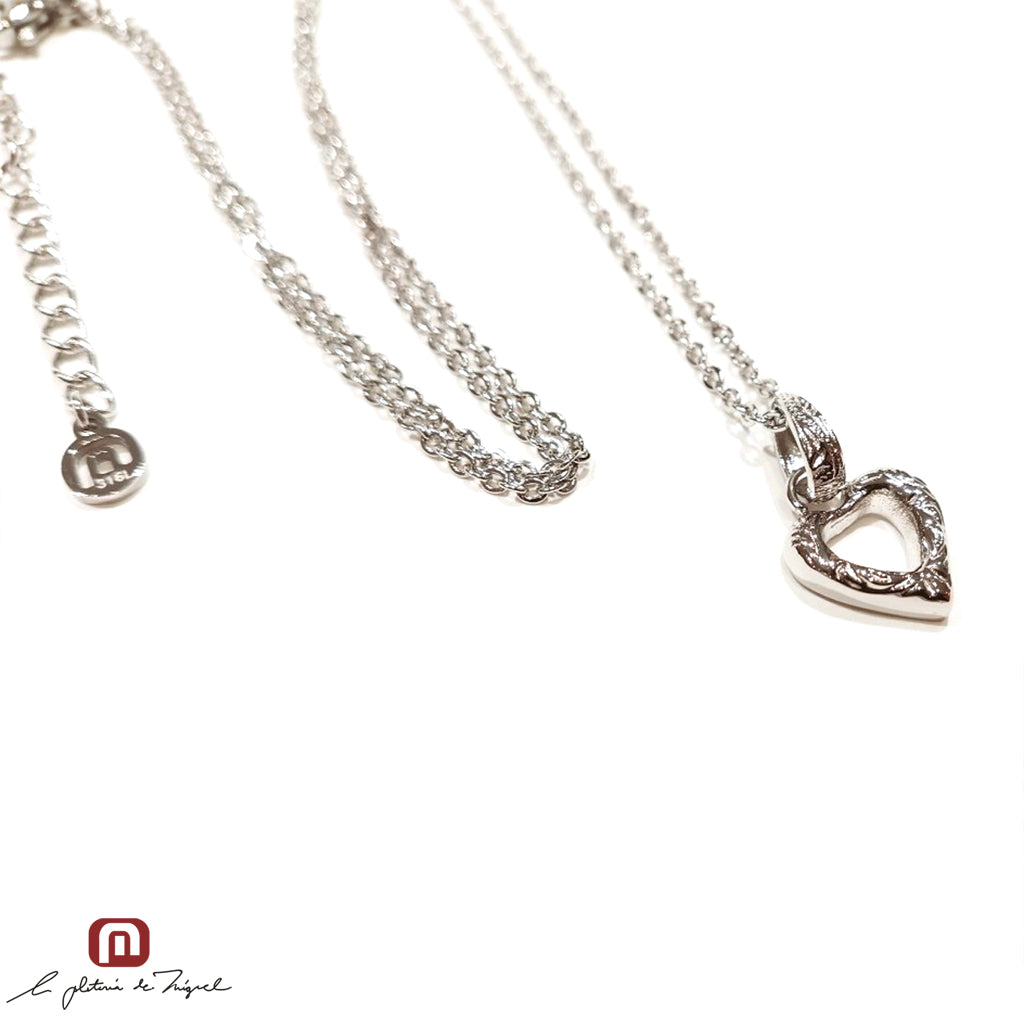 Heart Scroll Necklace [PN-68918]