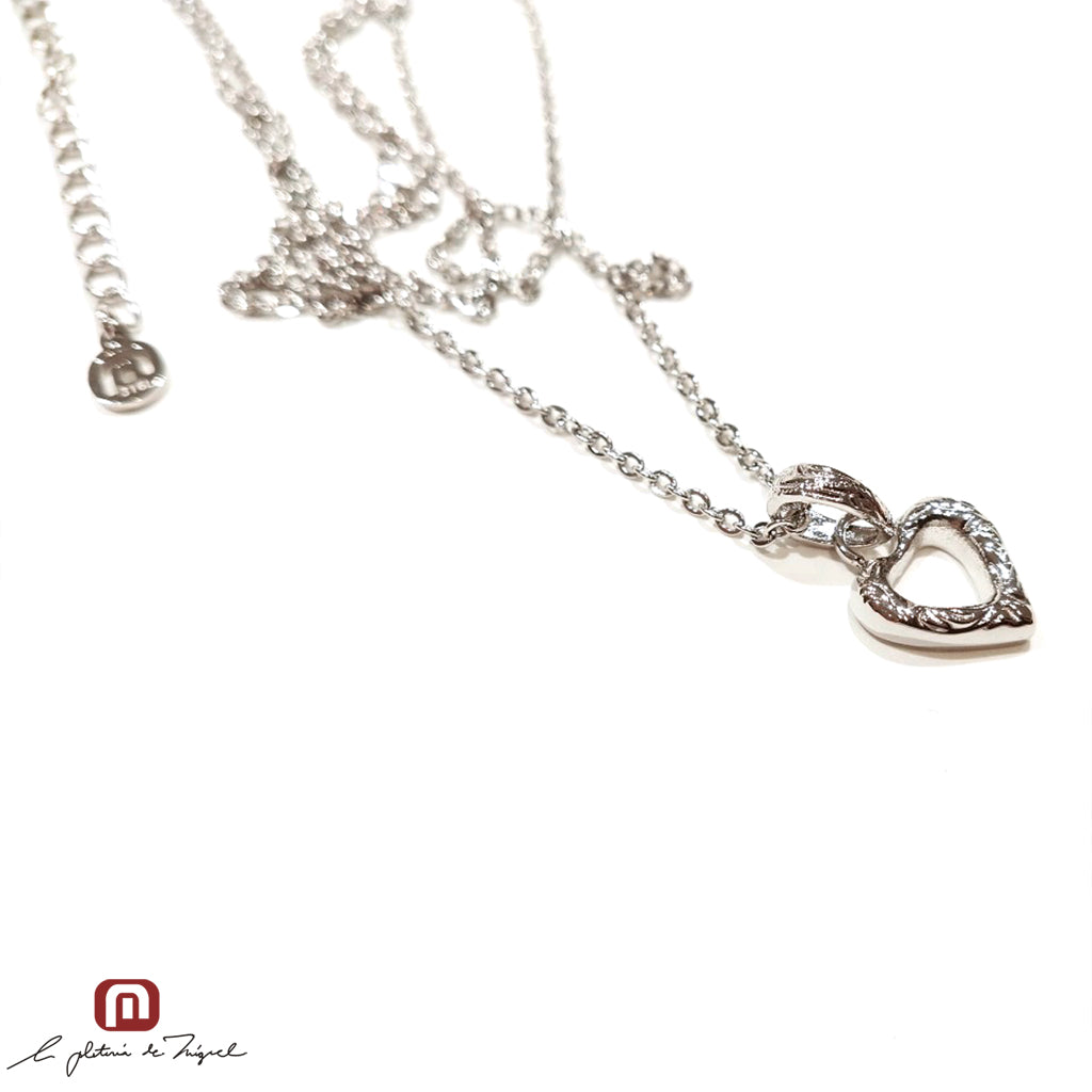 Heart Scroll Necklace [PN-68918]